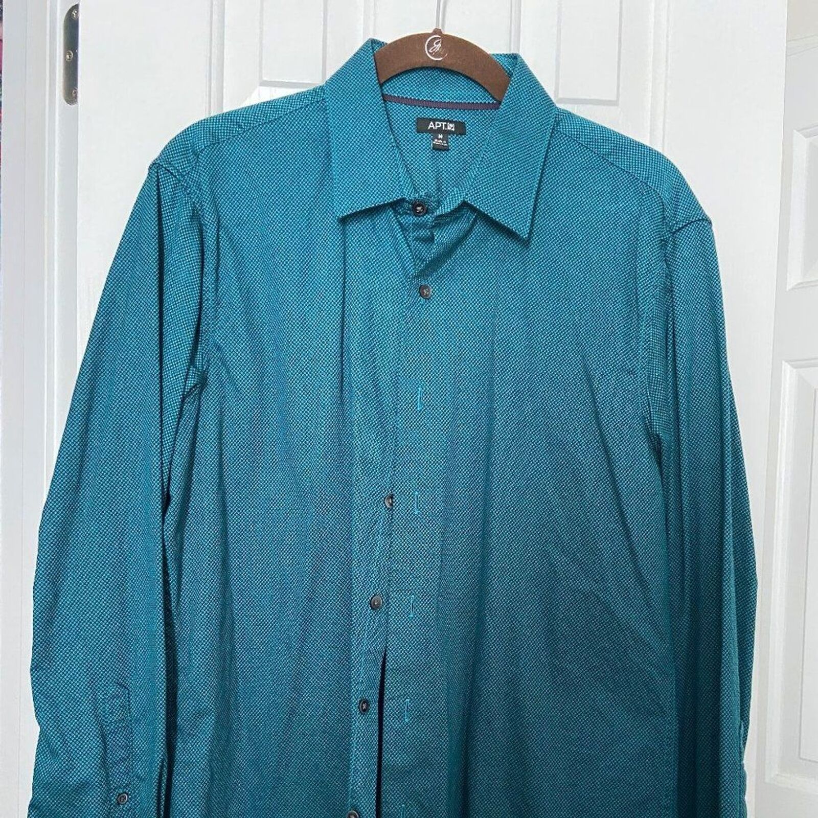 Apt 9 Mens Button Down Long Sleeve Shirt Size M Green
